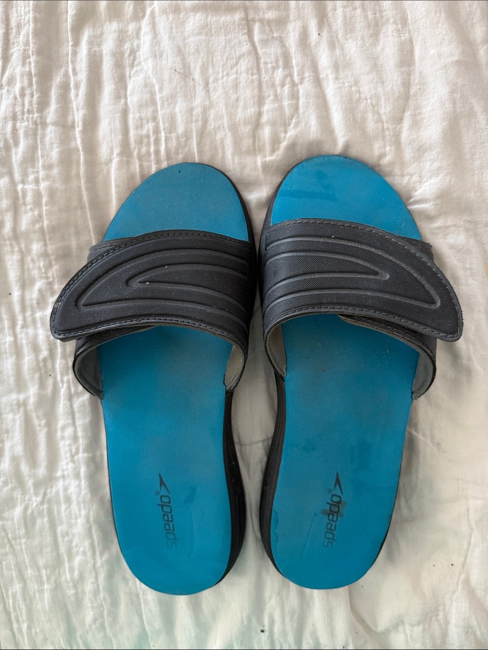 Speedo Blue and Black Adjustable Slide Sandals